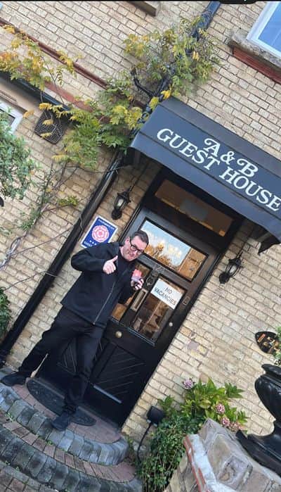 Guest drummer performing at A&B Guesthouse